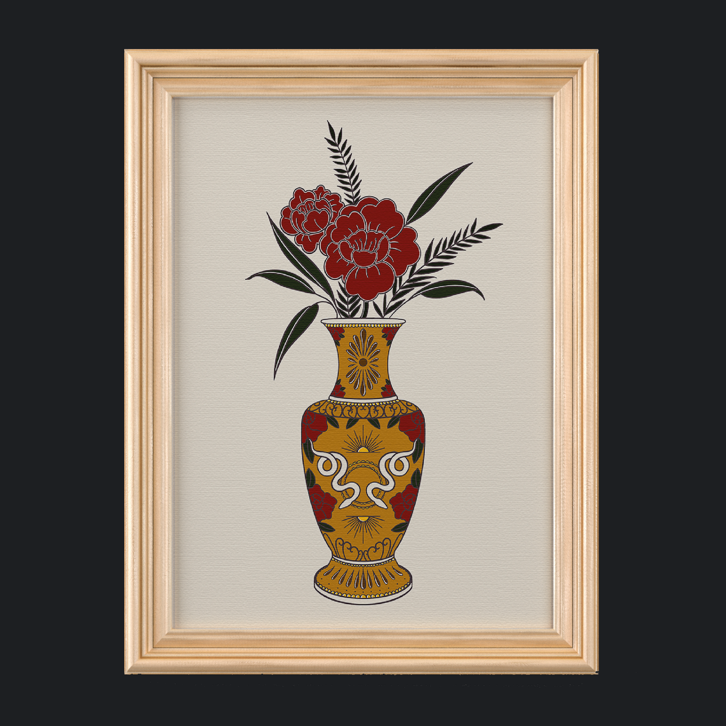 Traditional Vase - A4 Art Print