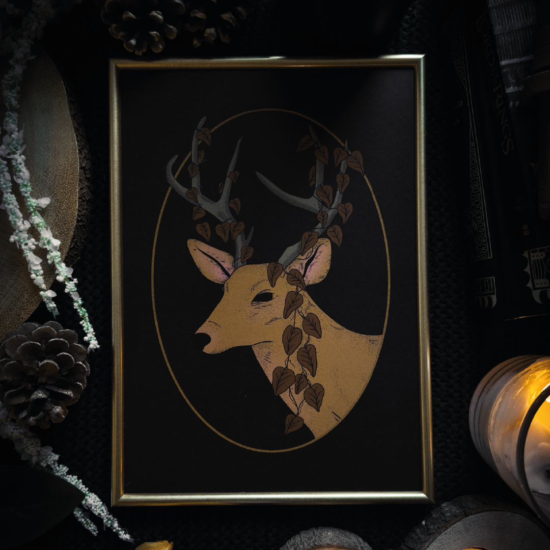 Autumn Deer - A4 Art Print